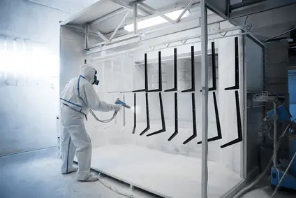 Powder Coating Capabilities Powder coating in action